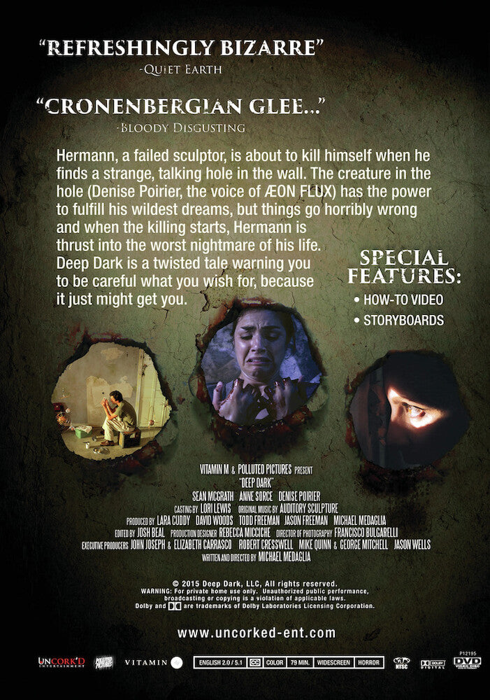 deep dark - Back Panel - DVD