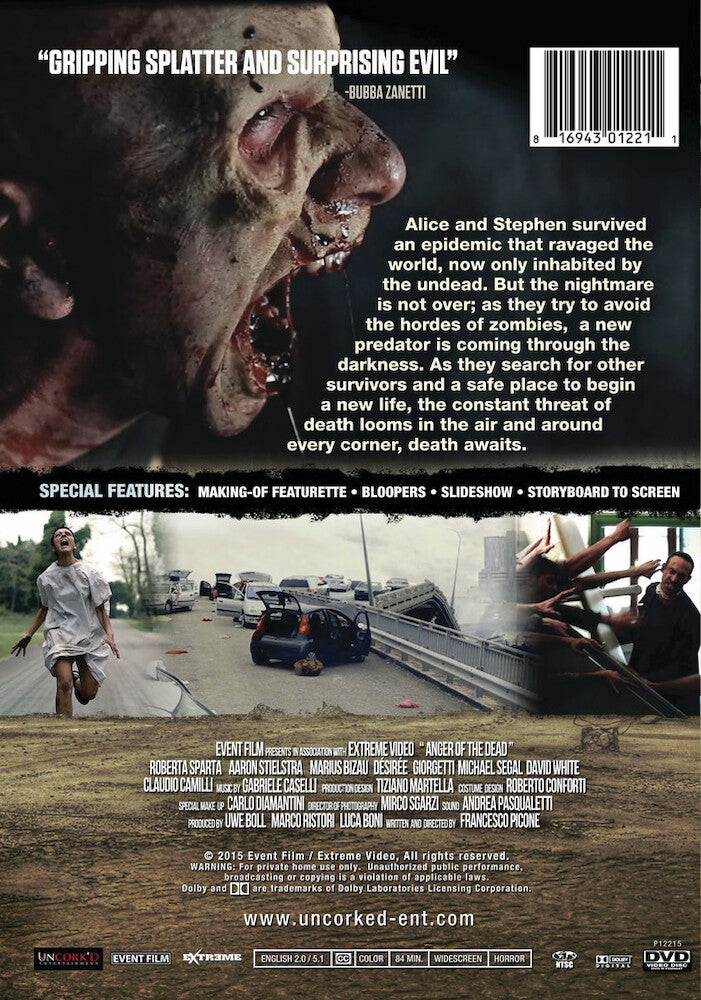 anger of the dead - Back Panel - DVD
