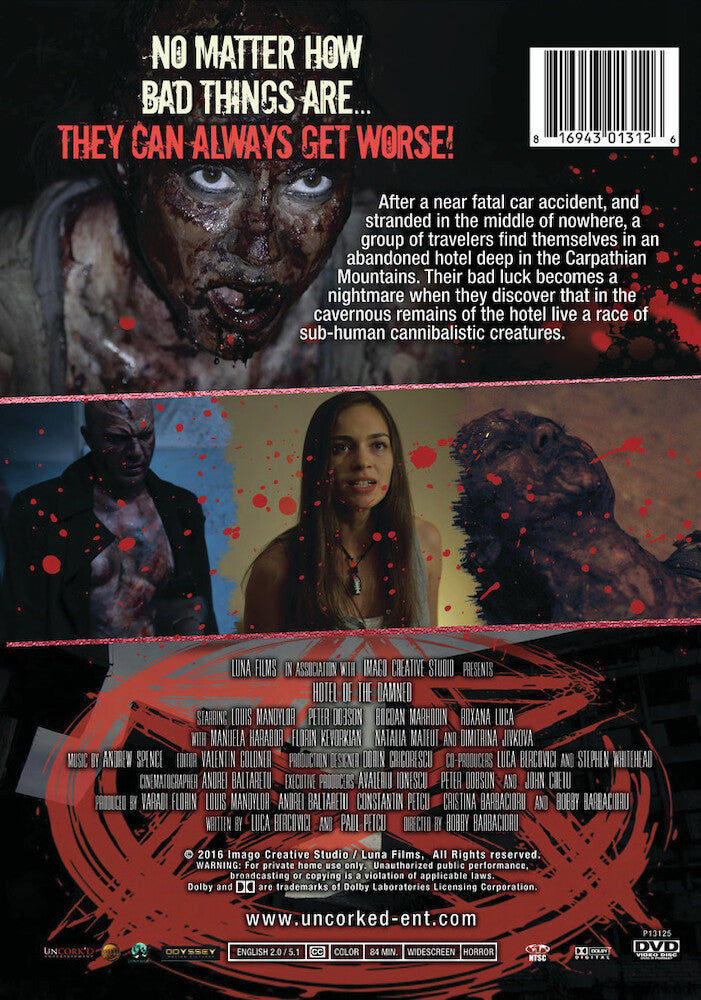 hotel of the damned - Back Panel - DVD