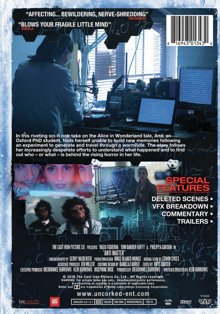 anti matter - Back Panel - DVD