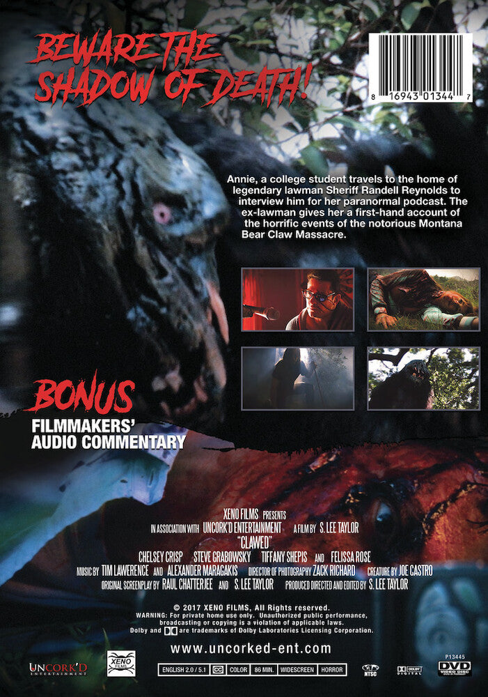 clawed - Back Panel - DVD