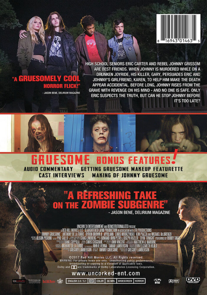 johnny gruesome - Back Panel - DVD