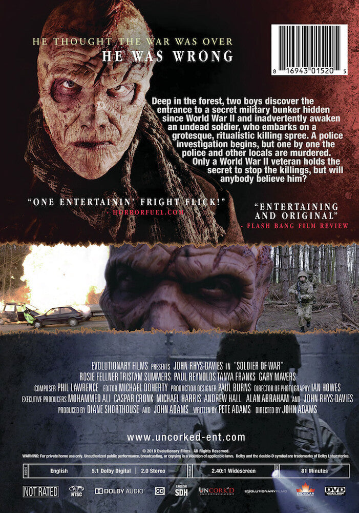 soldier of war - Back Panel - DVD