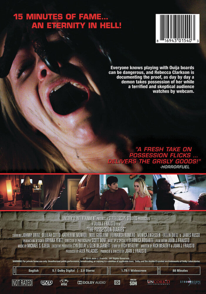 the possession diaries - Back Panel - DVD