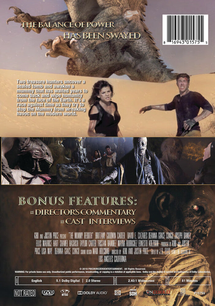 the mummy: rebirth - Back Panel - DVD