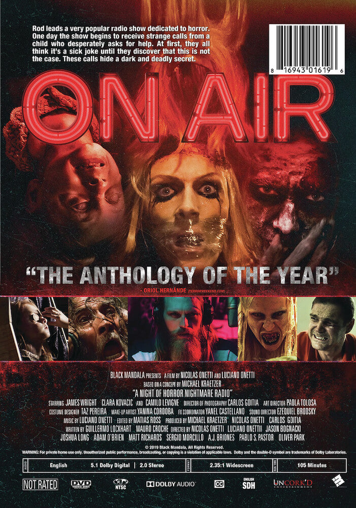 a night of horror - nightmare radio - Back Panel - DVD