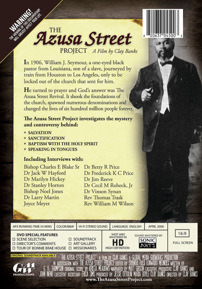 the azusa street project - Back Panel - DVD