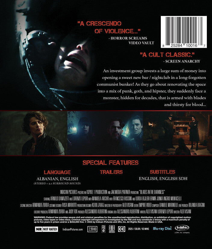 blades in the darkness - Back Panel - Blu-ray
