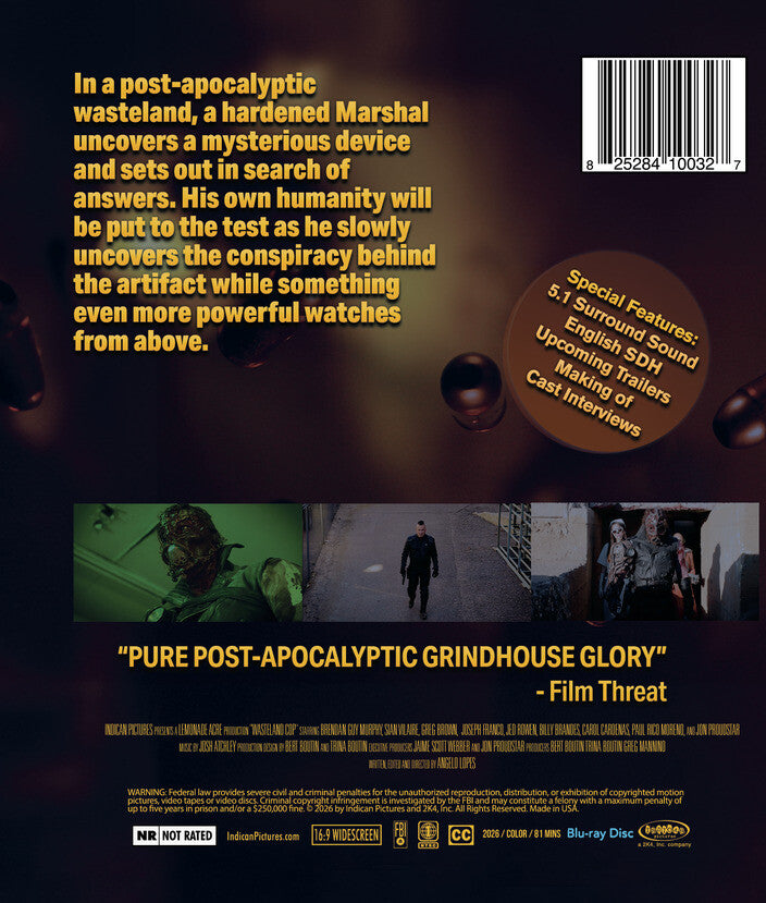 Wasteland Cop [Blu-ray] - Back Panel - 