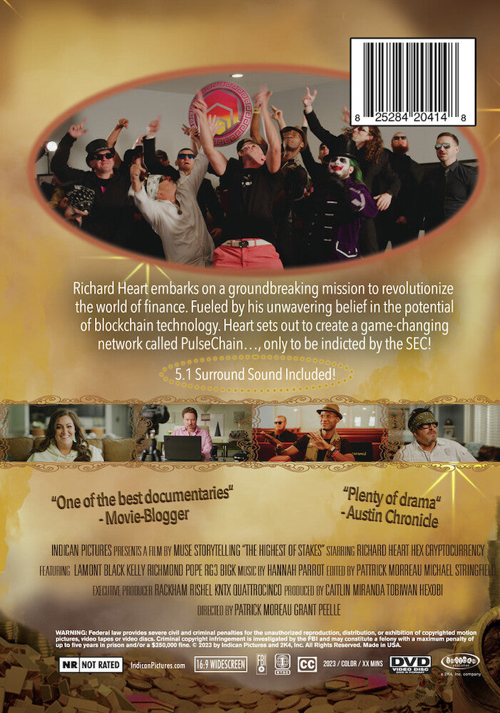 the highest of stakes - Back Panel - DVD