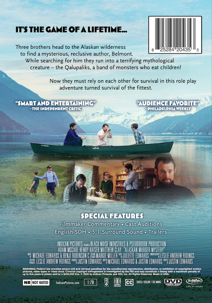alaskan murder mystery - Back Panel - DVD