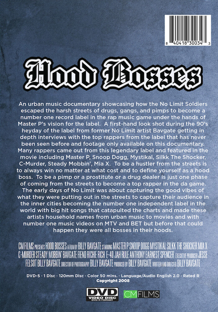 hood bosses - Back Panel - DVD