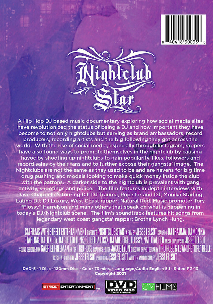 nightclub star - Back Panel - DVD