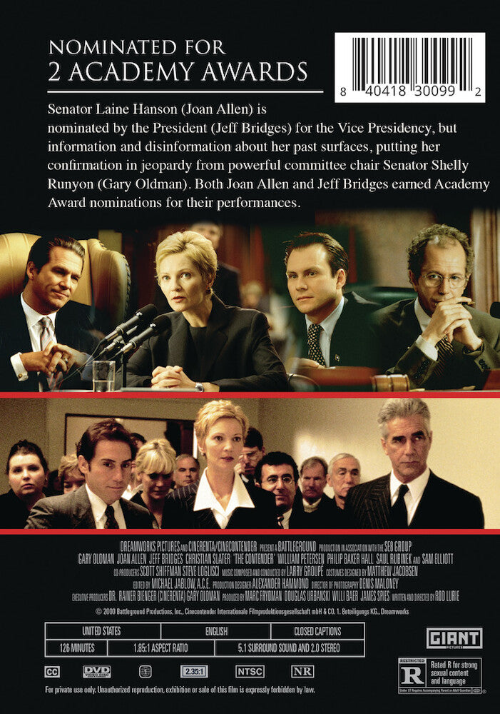 the contender - Back Panel - DVD