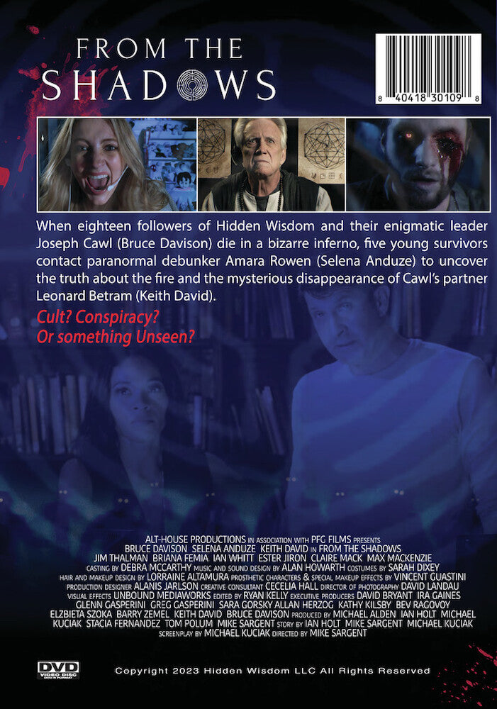 from the shadows - Back Panel - DVD