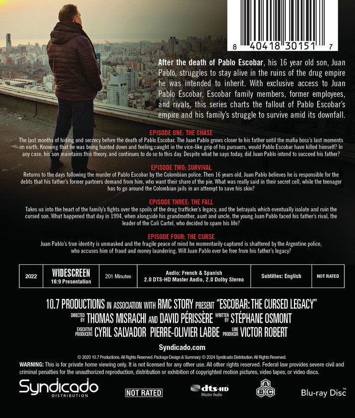 escobar: the cursed legacy - the complete series - Back Panel - Blu-ray