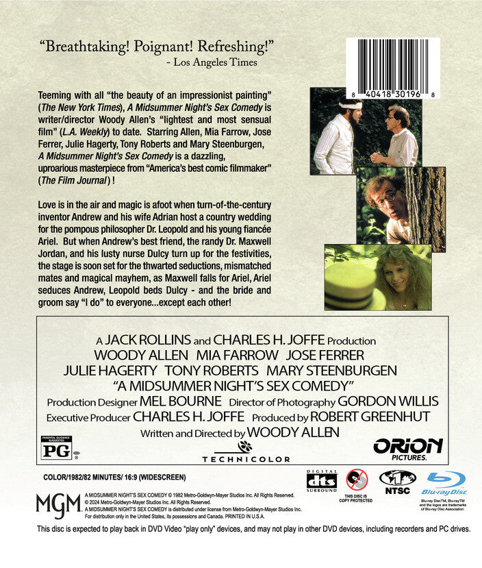 a midsummer night's sex comedy - Back Panel - Blu-ray