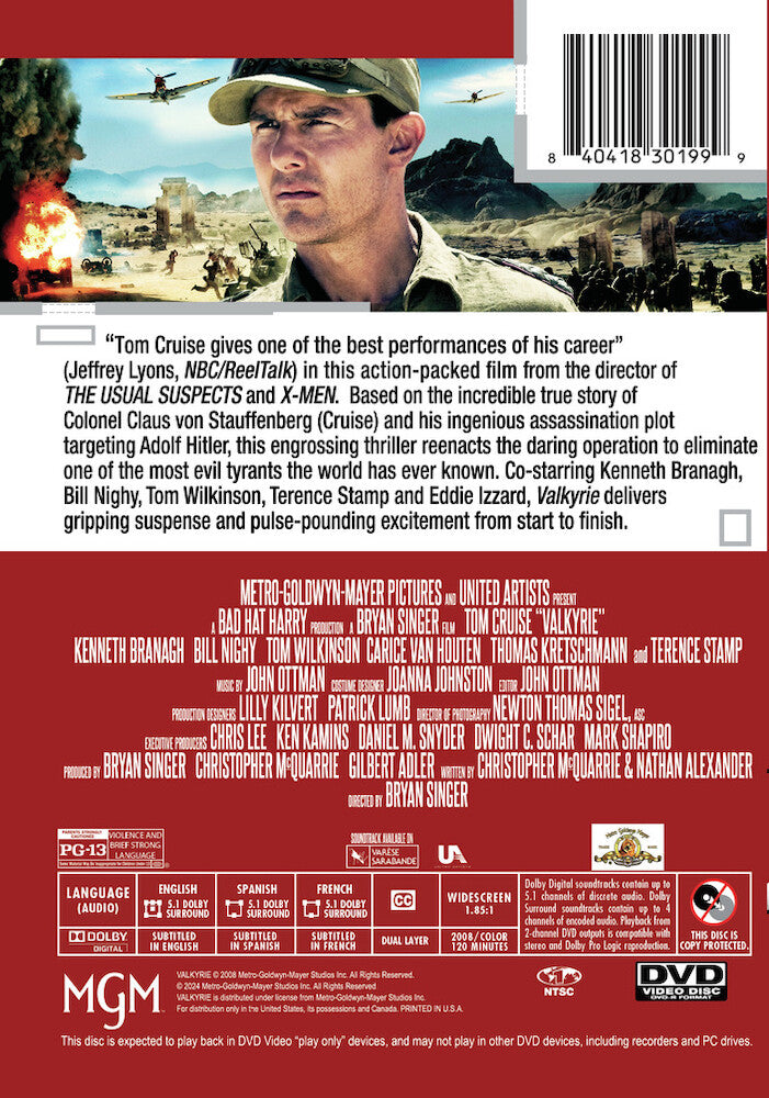 valkyrie - Back Panel - DVD