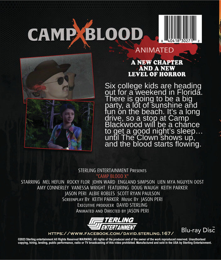 camp blood x - Back Panel - Blu-ray