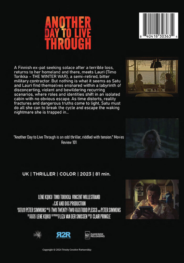 another day to live through - Back Panel - DVD