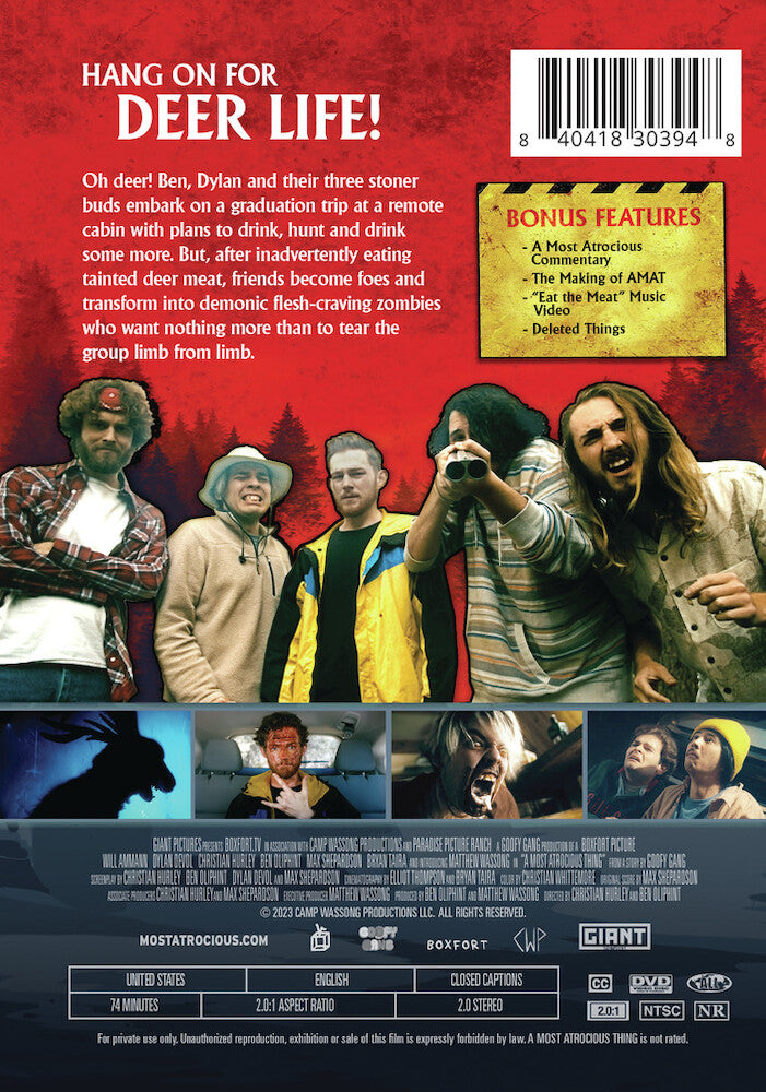 a most atrocious thing - Back Panel - DVD