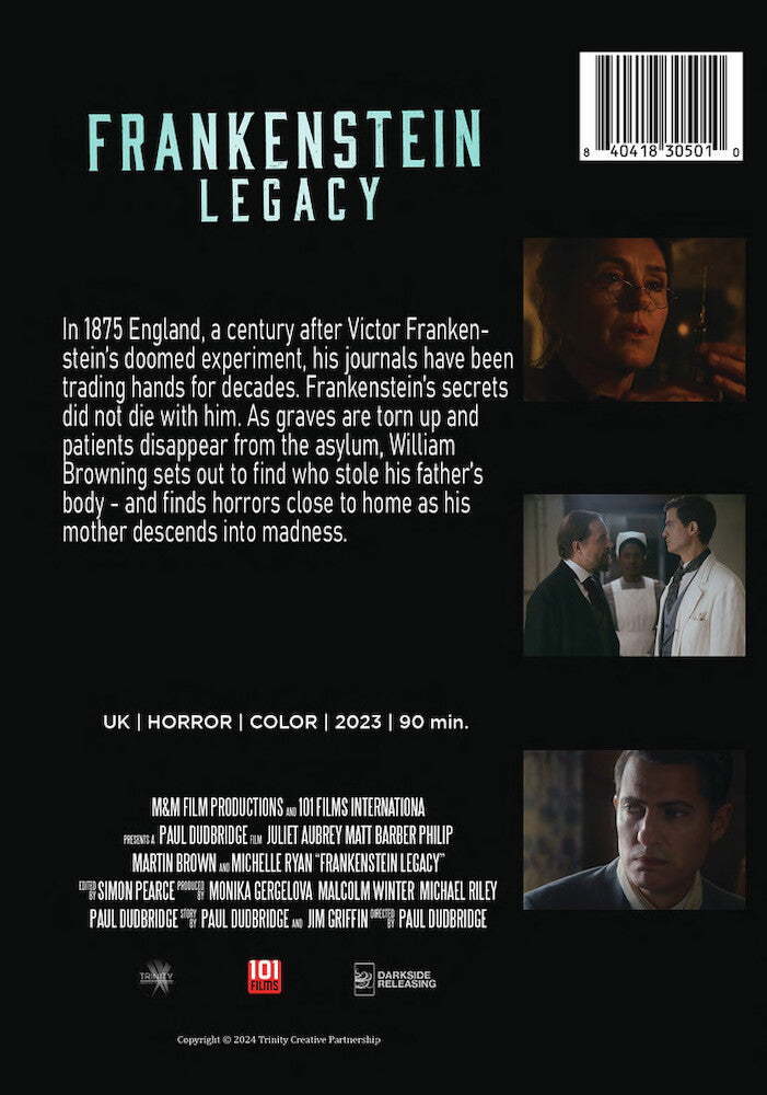 Frankenstein: Legacy - Back Panel - 