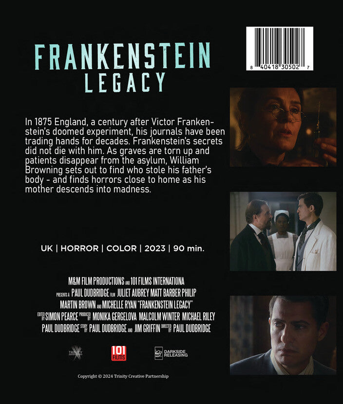 Frankenstein: Legacy - Back Panel - 