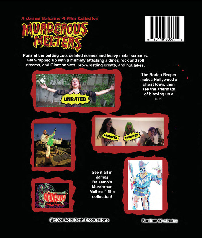 Murderous Melters! Mind Melters 41- 44 set - Back Panel - 