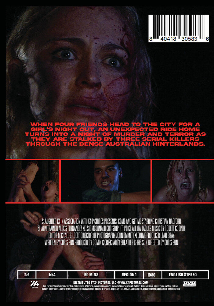 come and get me - Back Panel - DVD
