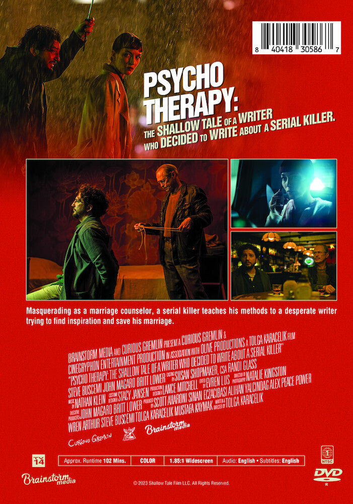 psycho therapy: the shallow tale of a writer who decided to write about a serial killer - Back Panel - DVD