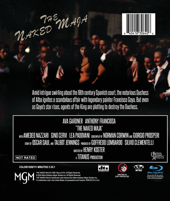 the naked maja - Back Panel - Blu-ray