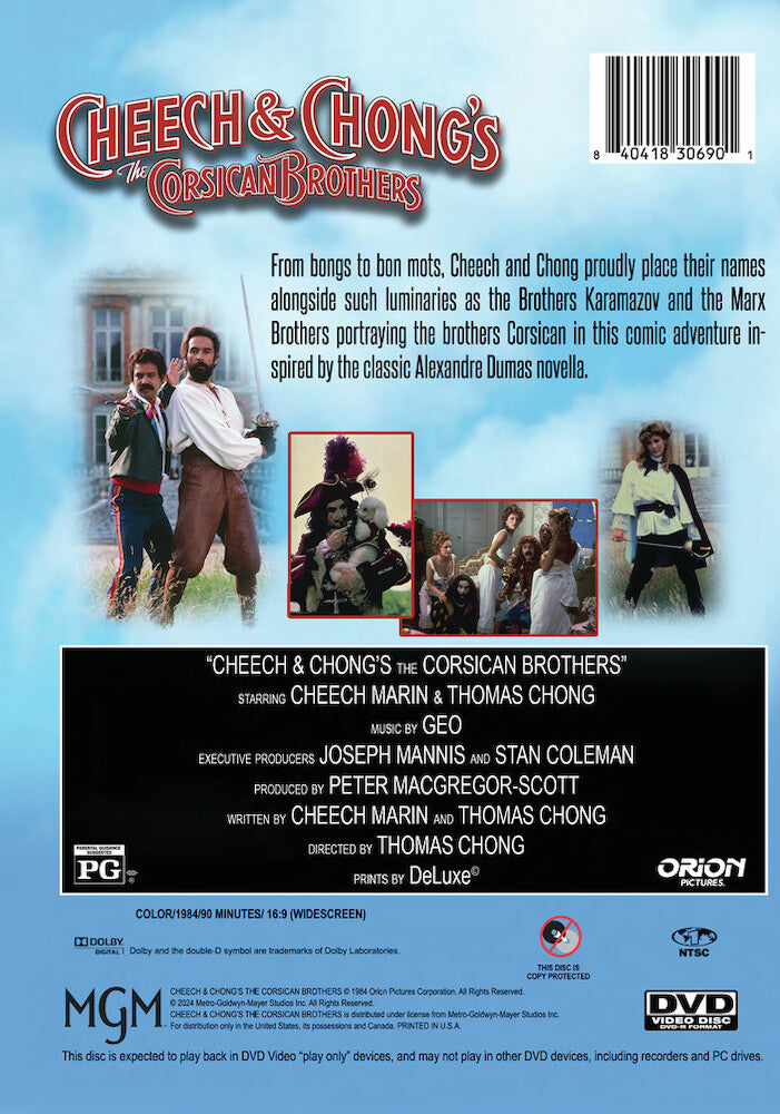 Cheech & Chong's the Corsican Brothers - Back Panel - 