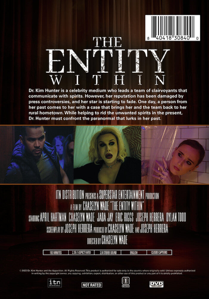 the entity within - Back Panel - DVD