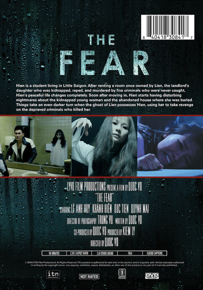 the fear - Back Panel - DVD