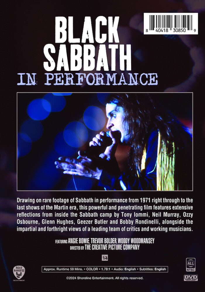 black sabbath: in performance - Back Panel - DVD