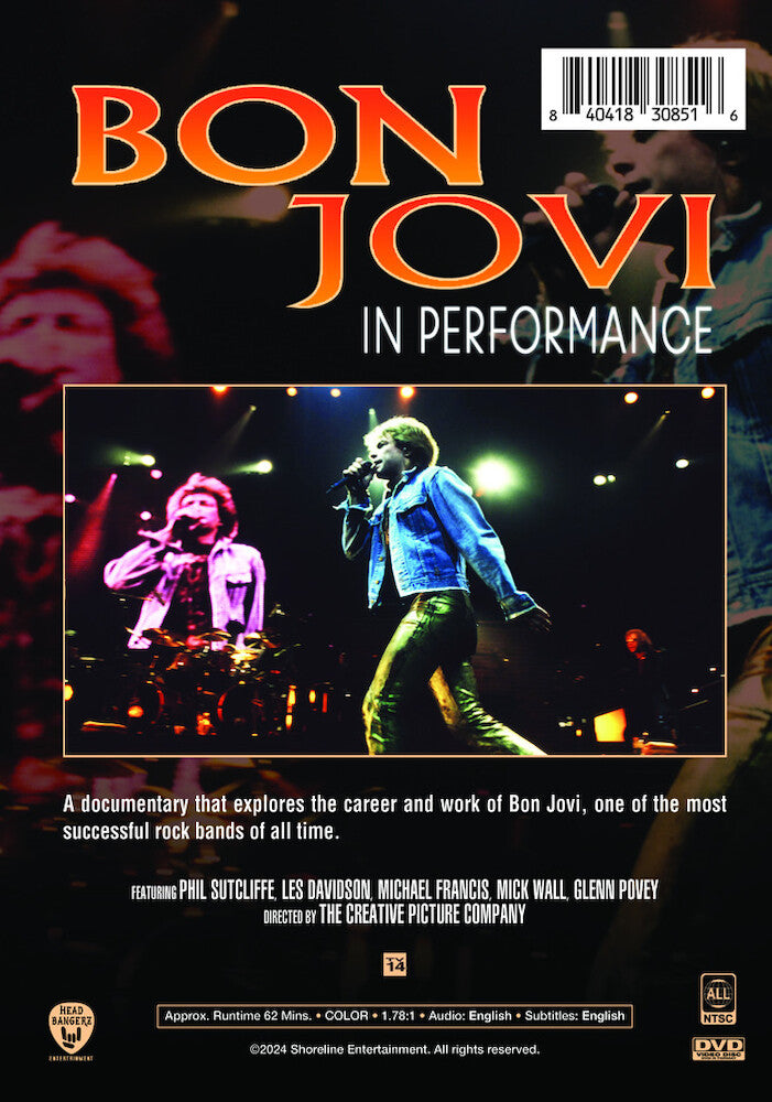 bon jovi: in performance - Back Panel - DVD