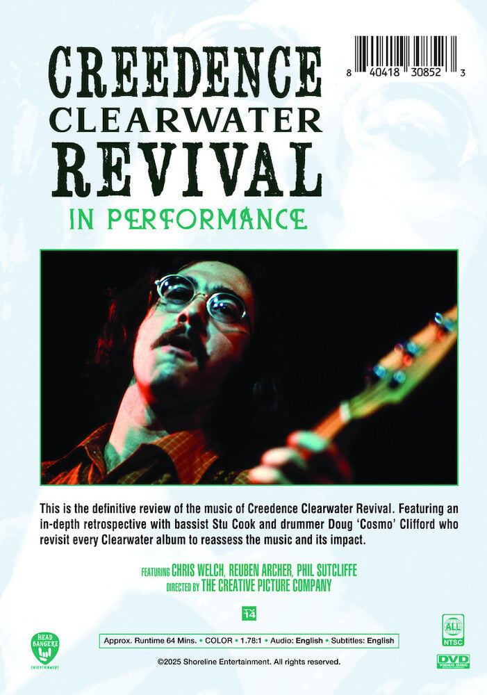 creedence clearwater revival: in performance - Back Panel - DVD