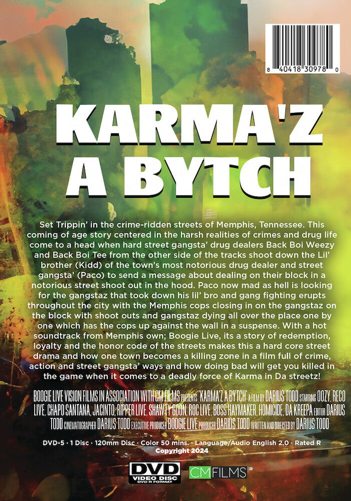 karma'z a bytch - Back Panel - DVD