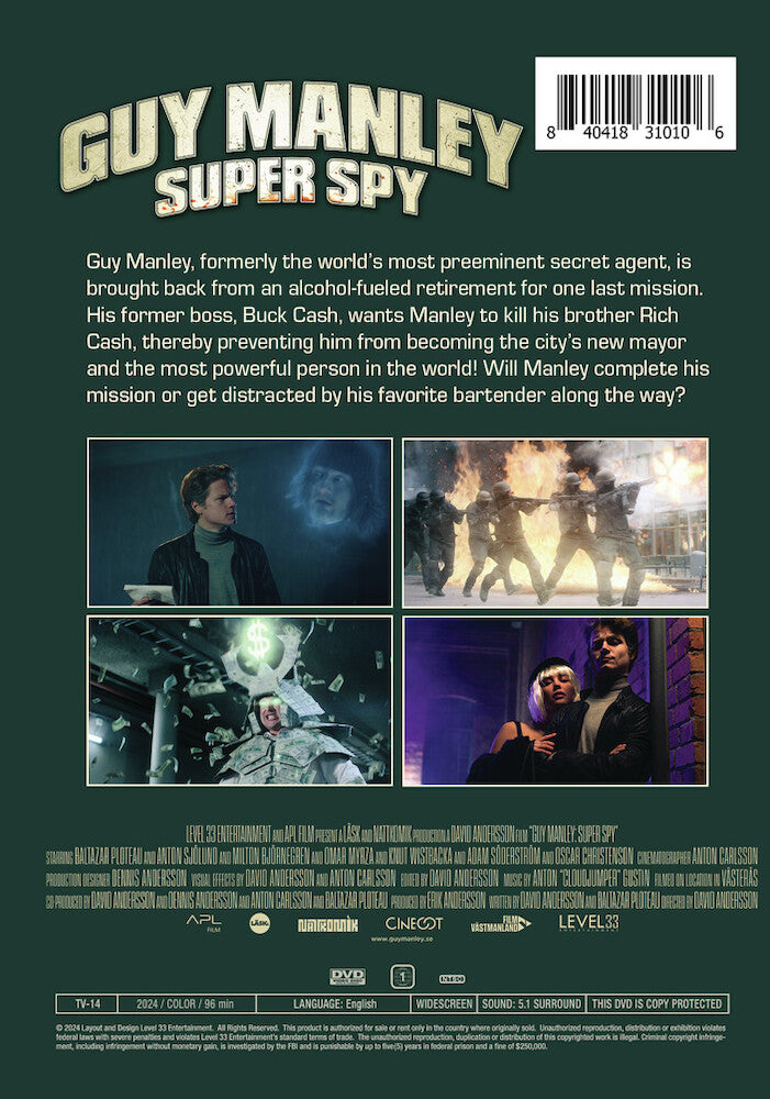 guy manley: super spy - Back Panel - DVD