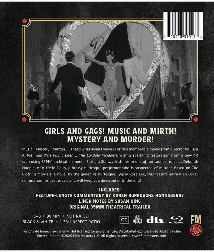 lady of burlesque newly restored release - Back Panel - Blu-ray