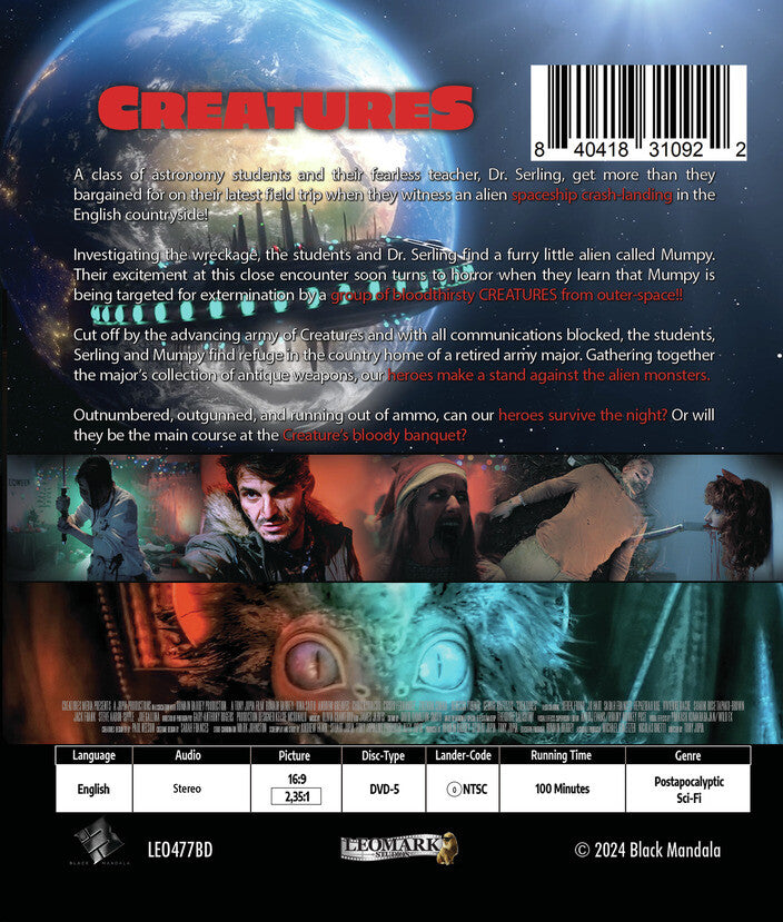 Creatures [Blu-Ray] - Back Panel - 