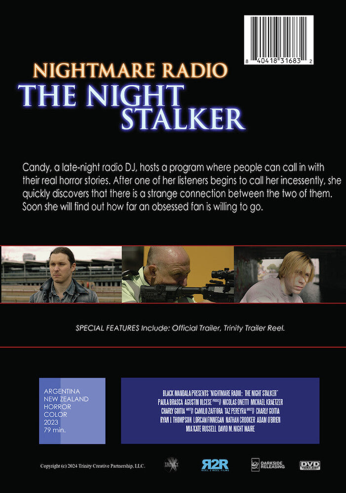 nightmare radio - the night stalker - Back Panel - DVD