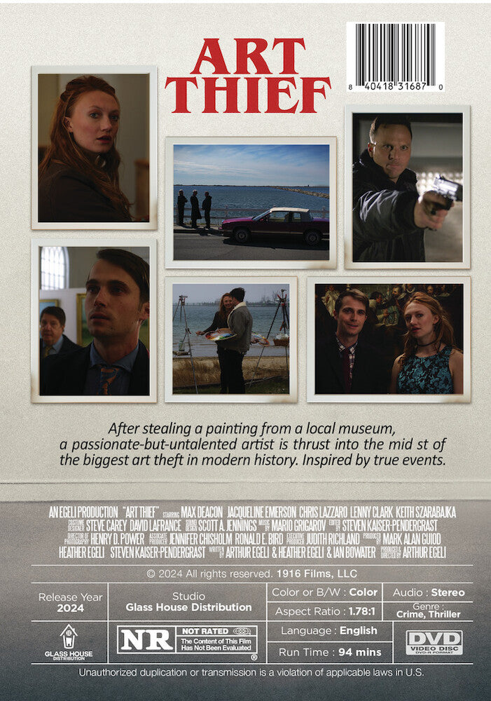 art thief - Back Panel - DVD