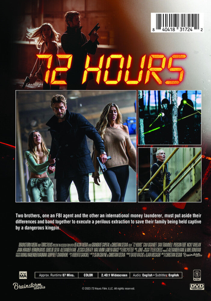 72 hours - Back Panel - DVD