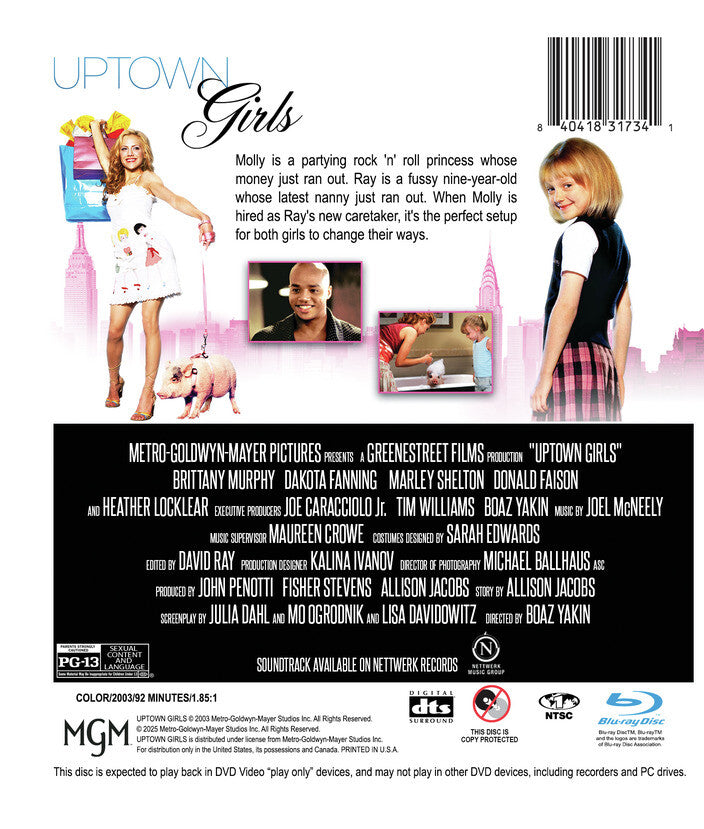 uptown girls - Back Panel - Blu-ray