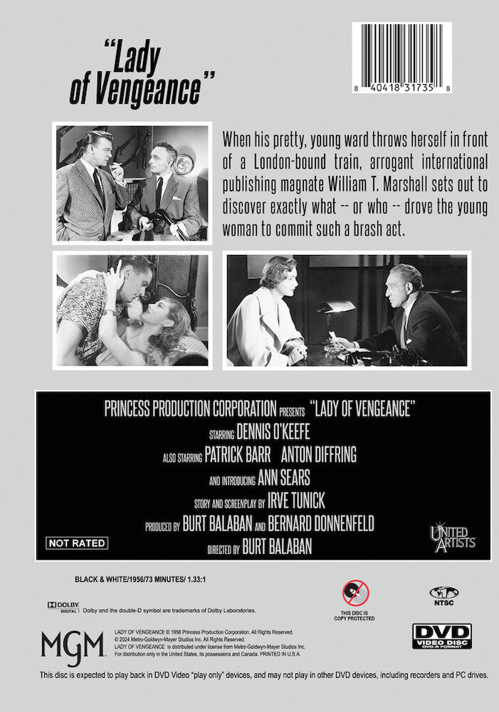 lady of vengeance - Back Panel - DVD