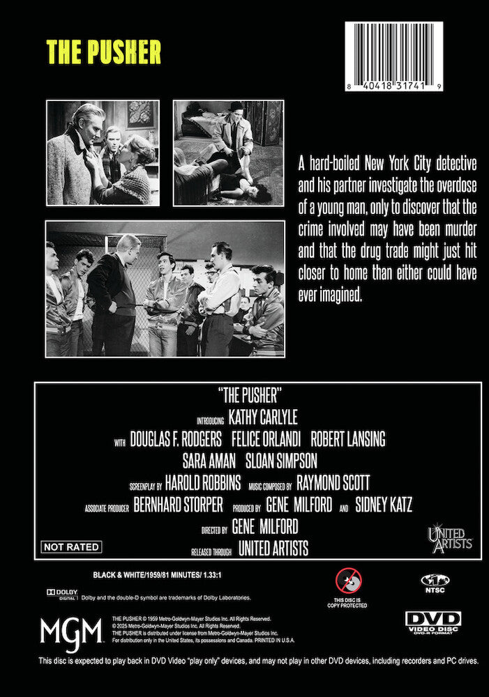 the pusher - Back Panel - DVD