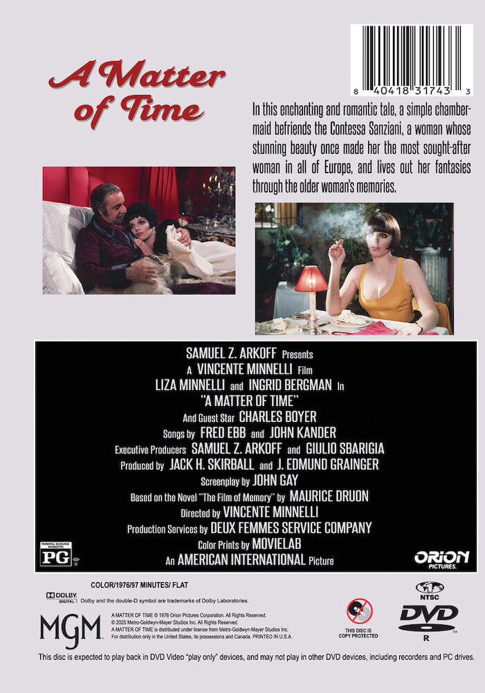 A Matter of Time - Back Panel - 