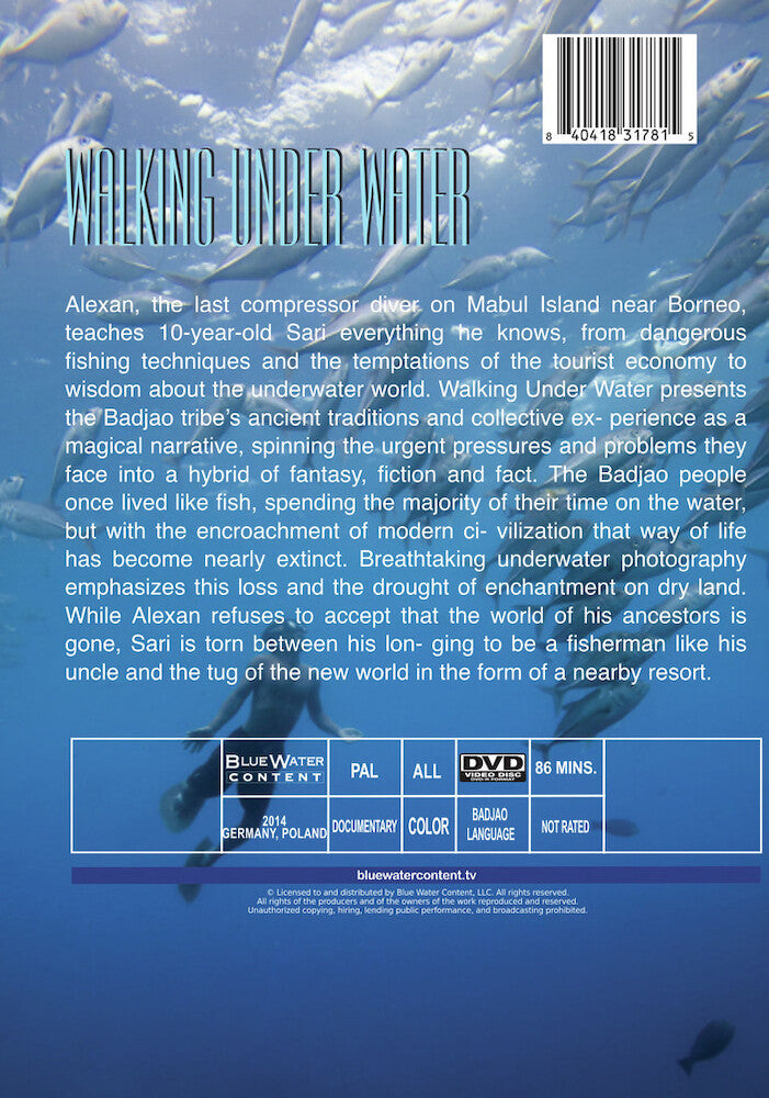 walking under water - Back Panel - DVD