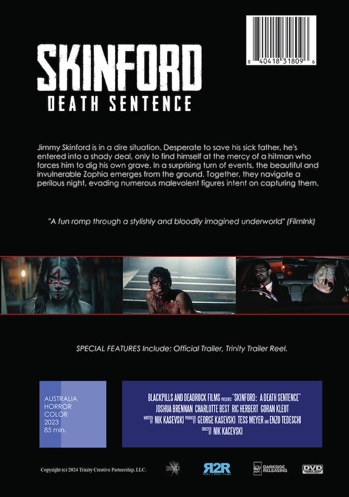 skinford: death sentence - Back Panel - DVD